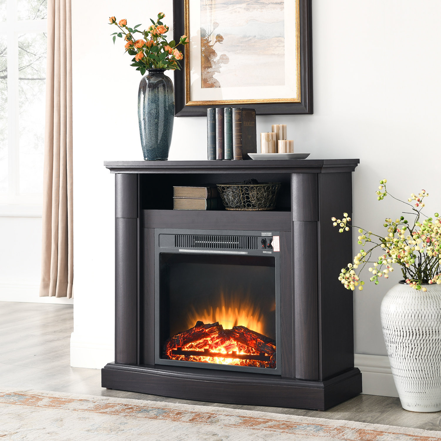 Red Barrel Studio 31.5'' W Electric Fireplace Red Barrel Studio 31.5'' W Electric Fireplace